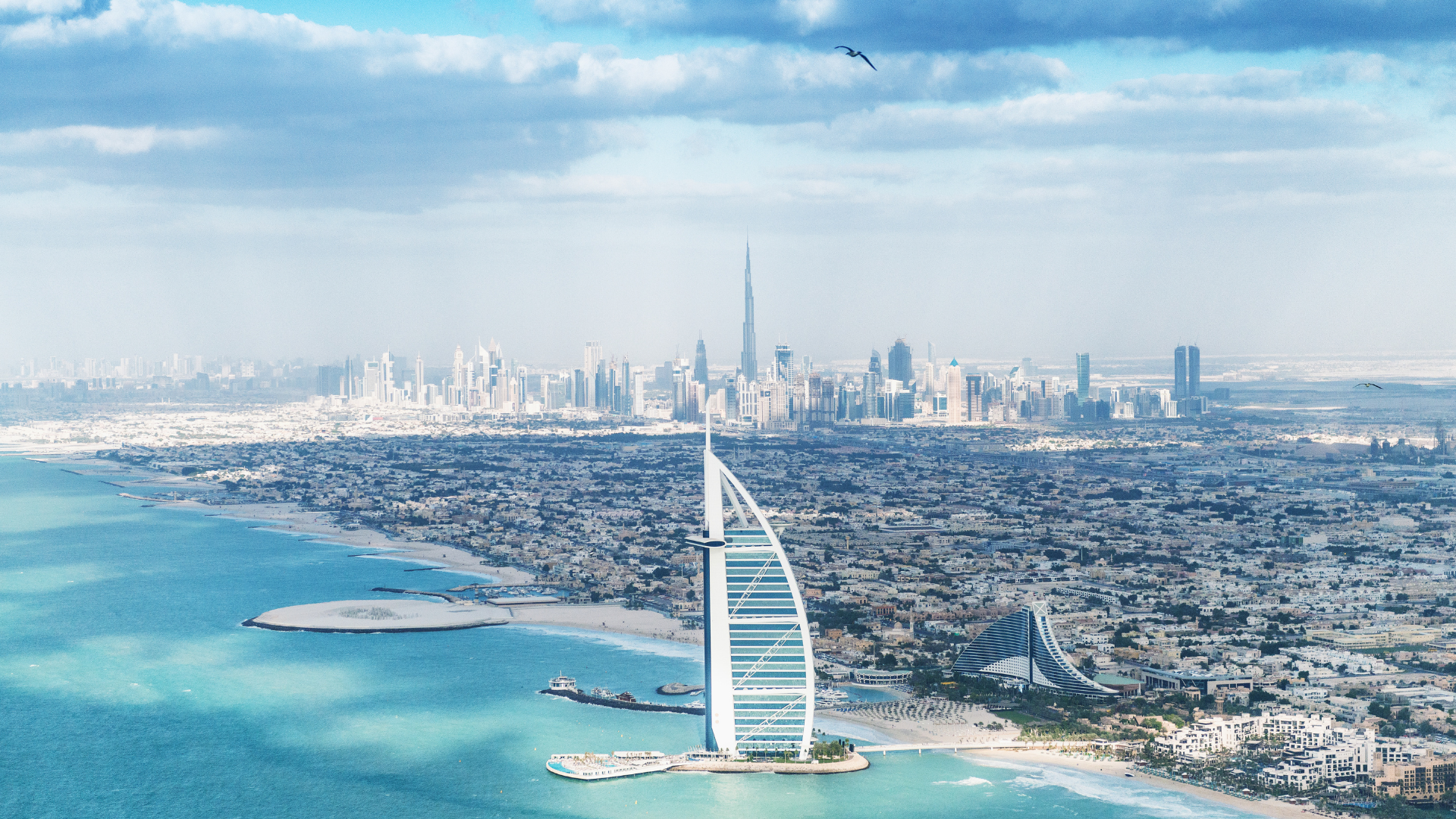 Aerial View of Seaside Dubai